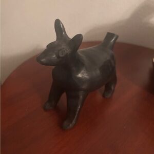 Vtg Mexican Wood Carved Dog Whistle